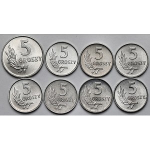 5 pennies 1949-1968 - set (8pcs)