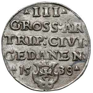 Zikmund I. Starý, Trojak Gdaňsk 1538 - kříže