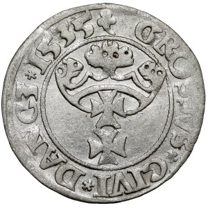 Sigismund I the Old, Gdansk penny 1535 - early - PR