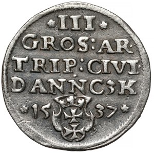 Zygmunt I Stary, Trojak Gdańsk 1537 - PRVSSI