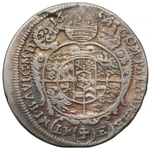 Silesia, Francis Ludwig, 15 krajcars 1694 LPH, Nysa
