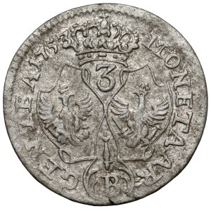 Silesia, Frederick II the Great, 3 krajcara 1753-B, Wrocław
