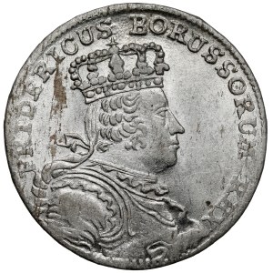 Silesia, Frederick II the Great, Sixpence 1757-B, Wrocław