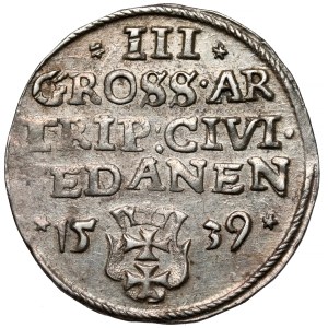 Sigismund I the Old, Trojak Gdansk 1539 - very nice