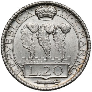 San Marino, 20 lire 1935-R, Rome