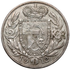 Liechtenstein, Johann II, 2 kronen 1912