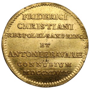August III Sas, Dukat 1747, Drezno - zaślubinowy