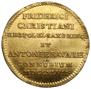 August III Sas, Dukat 1747, Drezno - zaślubinowy