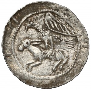 Ladislaus II the Exile, Denarius - Eagle and Hare - Star