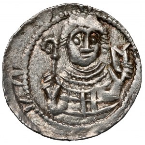 Ladislaus II the Exile, Denarius - Prince and Bishop - E under the bullet