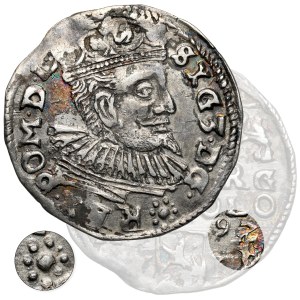 Zygmunt III Waza, Trojak Lublin 1597 - Ecke - SŁONECZKO