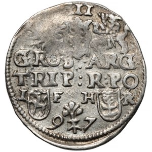 Zygmunt III Waza, Trojak Poznań 1597 - Hybryda - rzadka