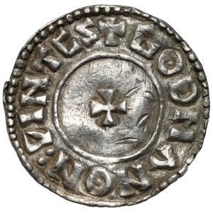 England, Aethelred II (978-1016) Denarius of the small cross type, Winchester / Godman