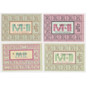 PRL food cards, July - October 1983 M-II (4pcs)