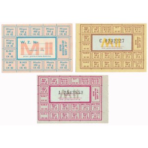 PRL food cards, 1982/1983 M-II (3pcs)