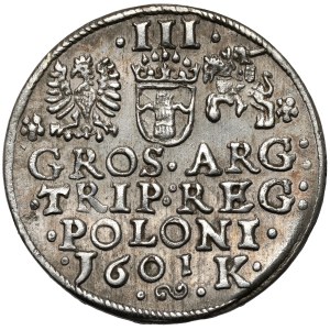 Sigismund III Vasa, Trojak Krakow 1601 - left