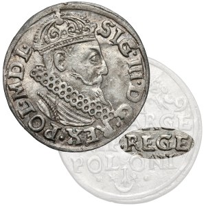 Sigismund III Vasa, Trojak Krakow 1619 - REGE error - very rare