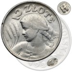 Woman and ears 2 zlote 1924 - letter H
