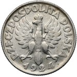 Woman and ears 2 zlote 1924 - letter H