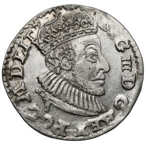 Sigismund III Vasa, Trojak Olkusz 1591 - Lewart in decorative