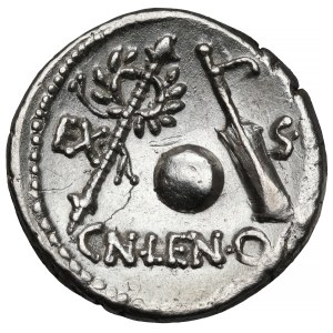 Republika, Cn. Cornelius Lentulus (76-75 p.n.e.) Denar, Rzym