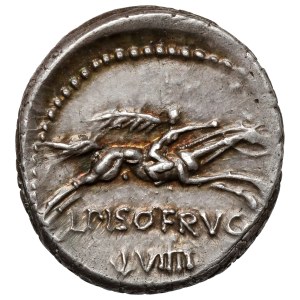 Republic, L. Calpurnius Piso Frugi (90 BC) Denarius, Rome