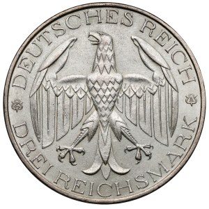 Weimar, 3 marki 1929-A - Waldeck