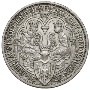 Weimar, 3 marks 1927-A - Nordhausen