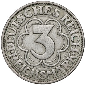 Weimar, 3 marks 1927-A - Nordhausen
