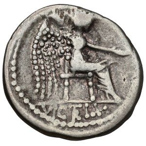 Republic, M. Porcius Cato (89 B.C.) Denarius, Utica