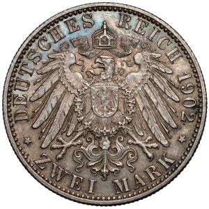 Baden, 2 marks 1902 - 50th anniversary of reign