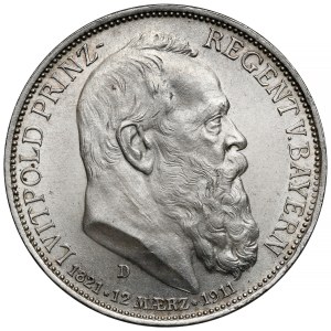 Bavaria, 3 marks 1911-D - birthday