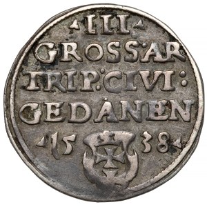 Sigismund I the Old, Trojak Gdansk 1538