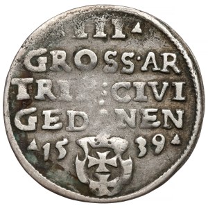 Zikmund I. Starý, Trojak Gdaňsk 1539 - PRVS - bez kříže