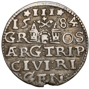 Stefan Batory, Trojak Riga 1584 - malá epoletka