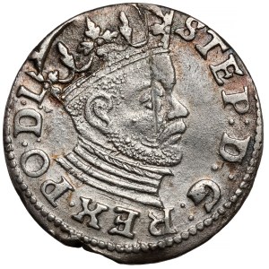 Stefan Batory, Trojak Riga 1585 - without epaulettes