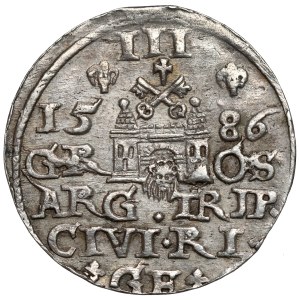Stefan Batory, Trojak Riga 1586