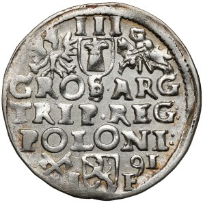Zygmunt III Waza, Trojak Poznań 1591 - wydłużona