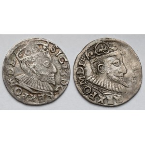Sigismund III Vasa, Trojaks Poznań 1594 and 1595 - set (2pcs)