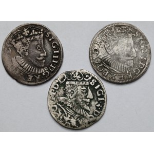Sigismund III Vasa, Trojaks Poznań 1589-1593 - set (3pcs)
