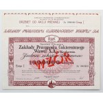 WAWEL Zakłady Przemysłu Cukierniczego in Kraków, Em.1, MODEL of shares for 1 million PLN 1993