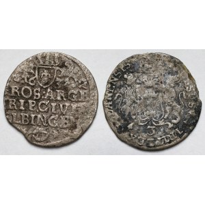 Gustav II Adolf and August III Sas, Troikas Elblag 1632 and Gdansk 1758 - set (2pcs)