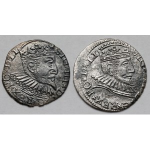 Sigismund III Vasa, Riga Troikas 1592-1597 - set (2pcs)