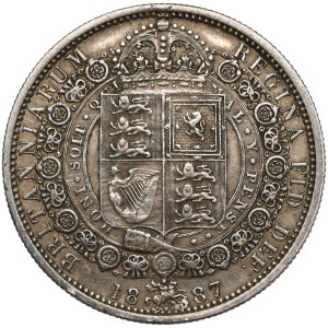 Wlk. Brytania, Wiktoria, 1/2 korony 1887