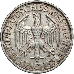 Weimar, 3 marks 1928-D - Dinkelsbühl - rare