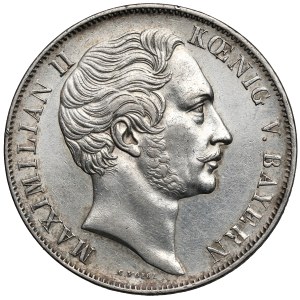 Bavaria, Maximilian II, 2 guilders 1852