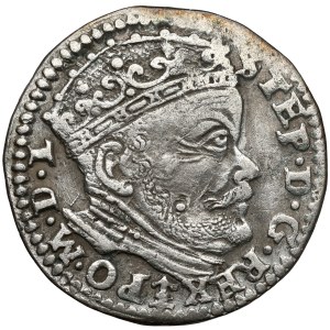 Stefan Batory, Trojak Wilno 1585 - herb Lis - duży portret