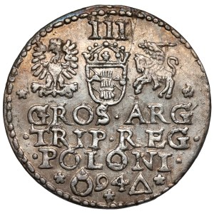 - zamknięty pierścieńZygmunt III Waza, Trojak Malbork 1594
