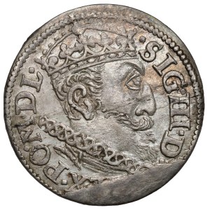 Zygmunt III Waza, Trojak Ryga 1619 - DUŻA głowa - piękny