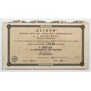 ELIBOR Sp. Akc. Handlowo-Przemysłowa Ł. J. BORKOWSKI, 25 zl 1927